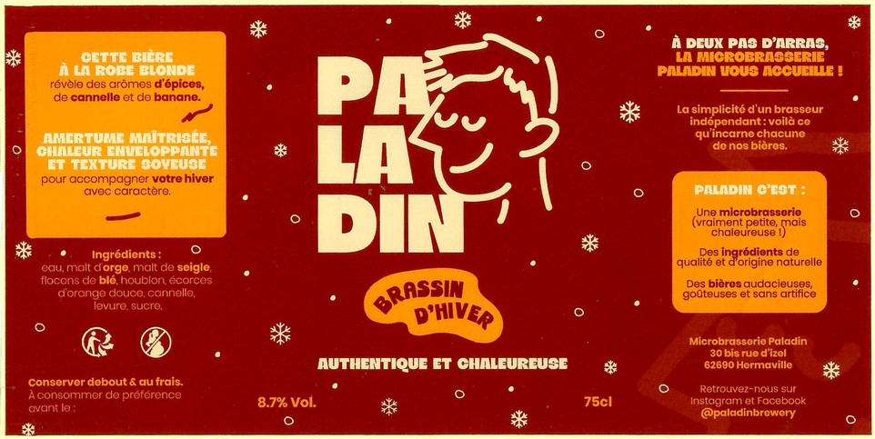Etiquette MICROBRASSERIE PALADIN 08