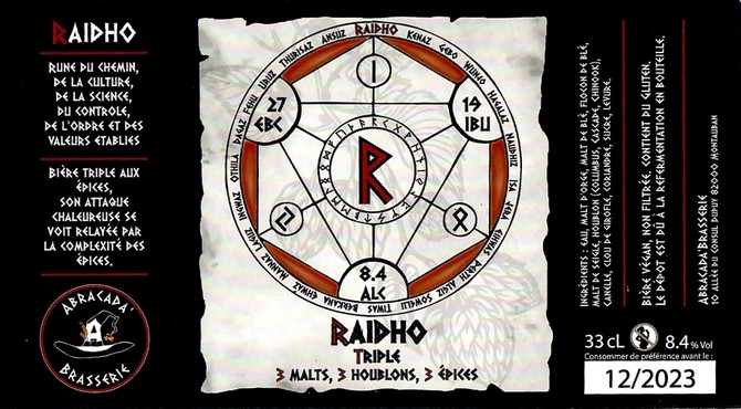 Etiquette ABRACADA BRASSERIE 06