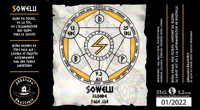 Etiquette ABRACADA BRASSERIE 07