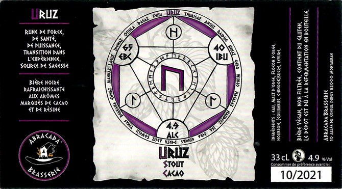 Etiquette ABRACADA BRASSERIE 08