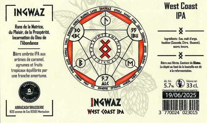 Etiquette ABRACADA BRASSERIE 10