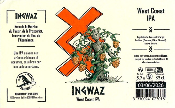 Etiquette ABRACADA BRASSERIE 20