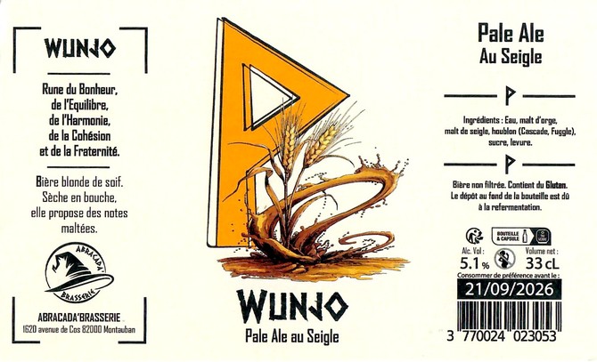 Etiquette ABRACADA BRASSERIE 22