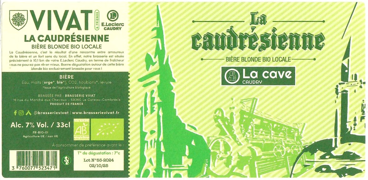 Etiquette BRASSERIE ABBAYE DU CATEAU 110
