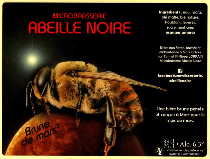etiquette BRASSERIE ABEILLE NOIRE 07