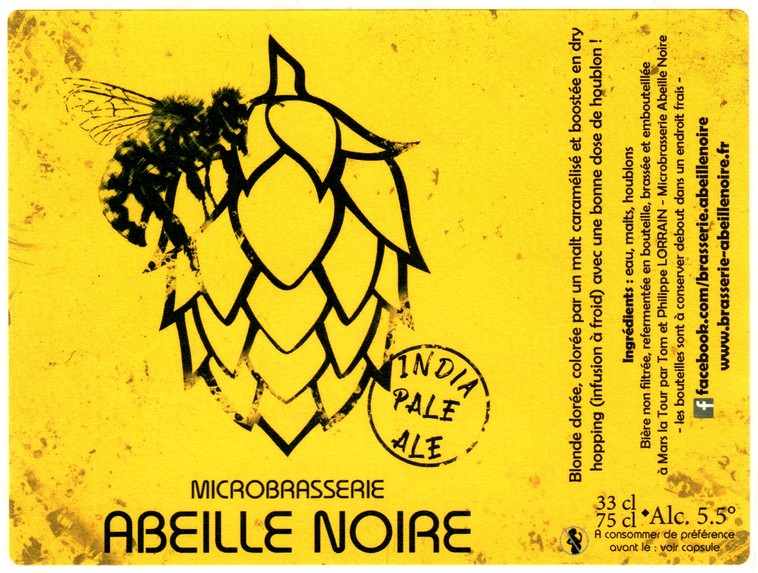 etiquette BRASSERIE ABEILLE NOIRE 12