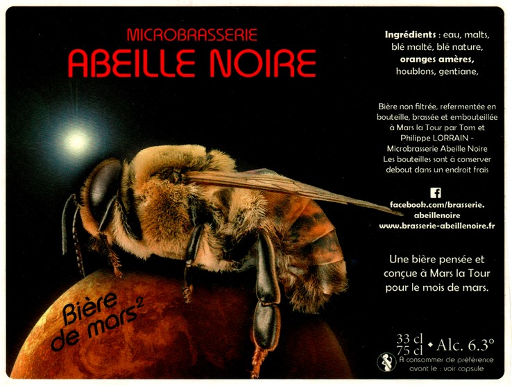 etiquette BRASSERIE ABEILLE NOIRE 16