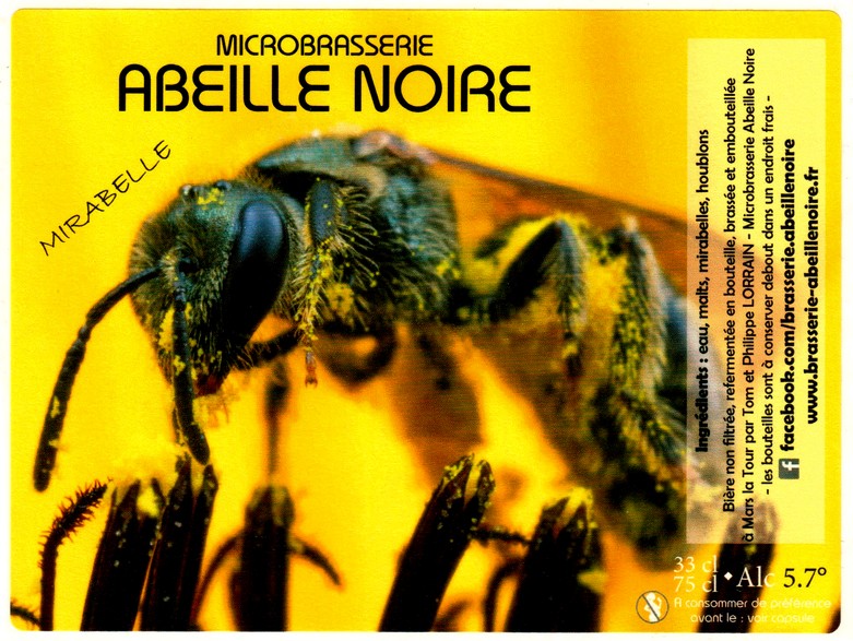 etiquette BRASSERIE ABEILLE NOIRE 18