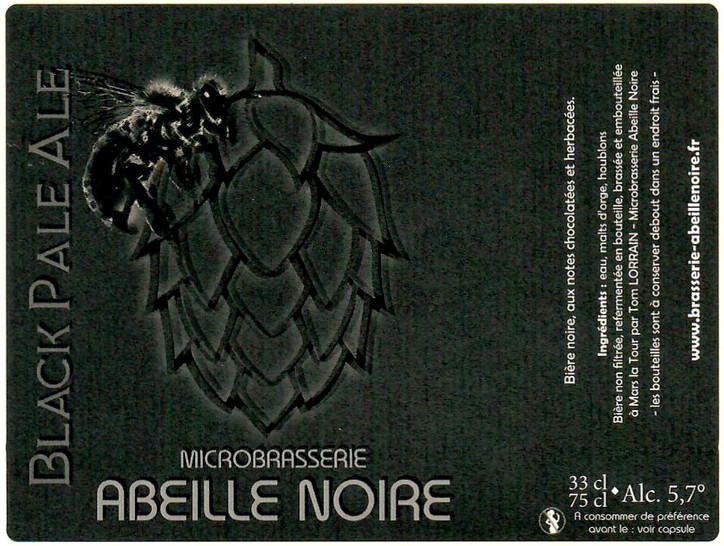 Etiquette BRASSERIE ABEILLE NOIRE 20