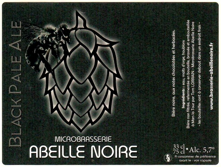 Etiquette BRASSERIE ABEILLE NOIRE 21