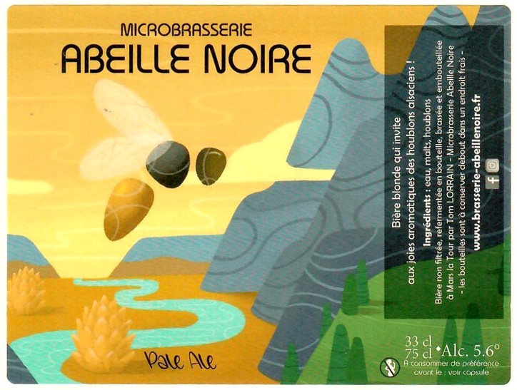 Etiquette BRASSERIE ABEILLE NOIRE 24