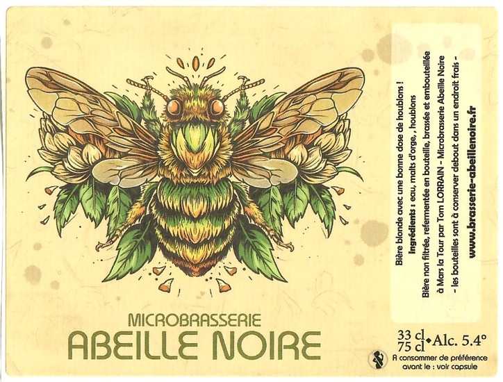 Etiquette BRASSERIE ABEILLE NOIRE 35