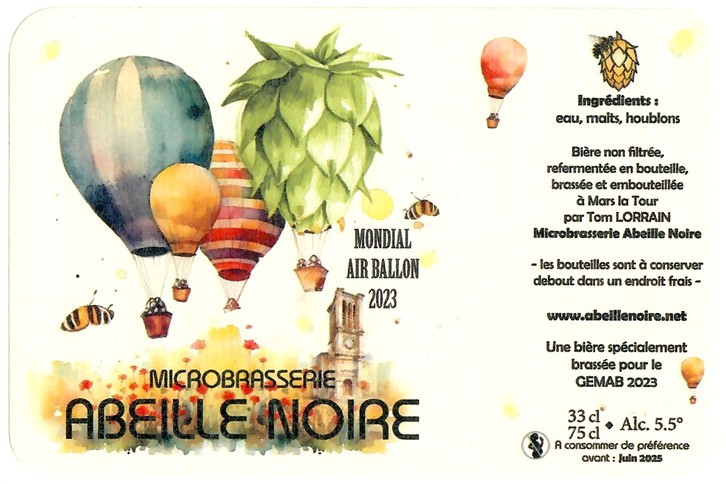 Etiquette BRASSERIE ABEILLE NOIRE 38