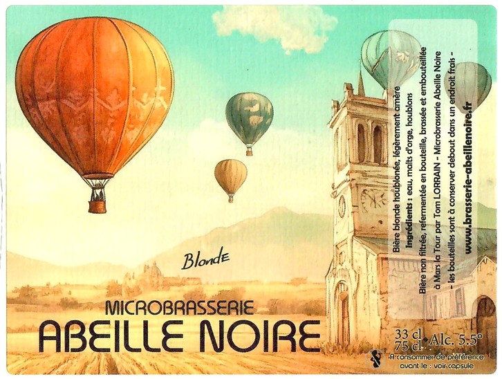 Etiquette BRASSERIE ABEILLE NOIRE 40