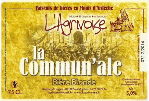 etiquette BRASSERIE L'AGRIVOISE 06