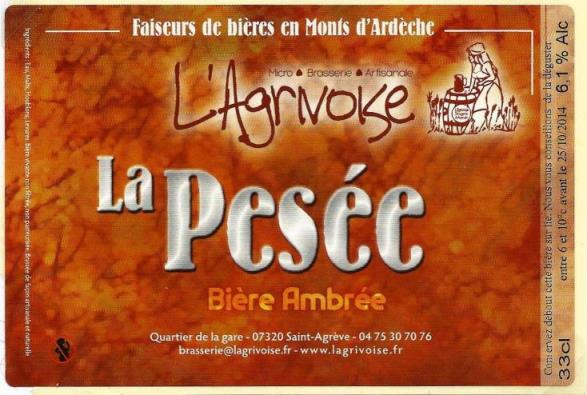 etiquette BRASSERIE L'AGRIVOISE 10