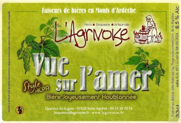 etiquette BRASSERIE L'AGRIVOISE 12