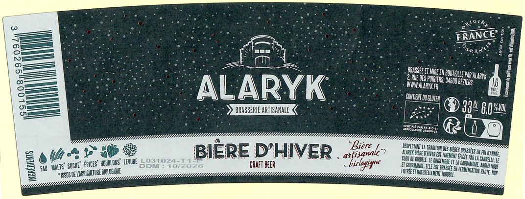 Etiquette BRASSERIE ALARYK 23