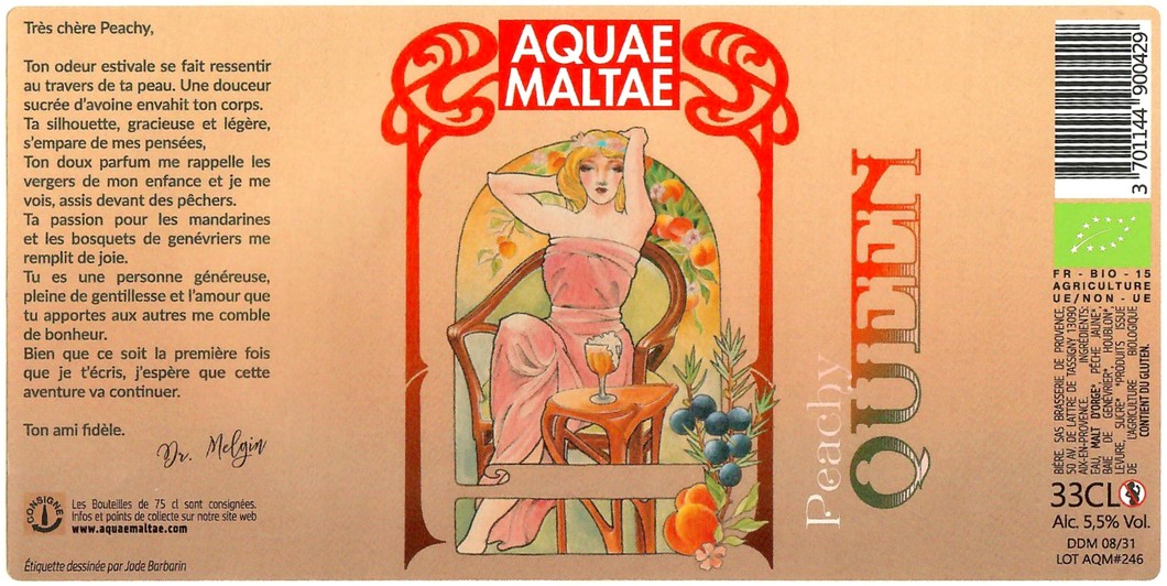 Etiquette BRASSERIE AQUAE MALTAE 30