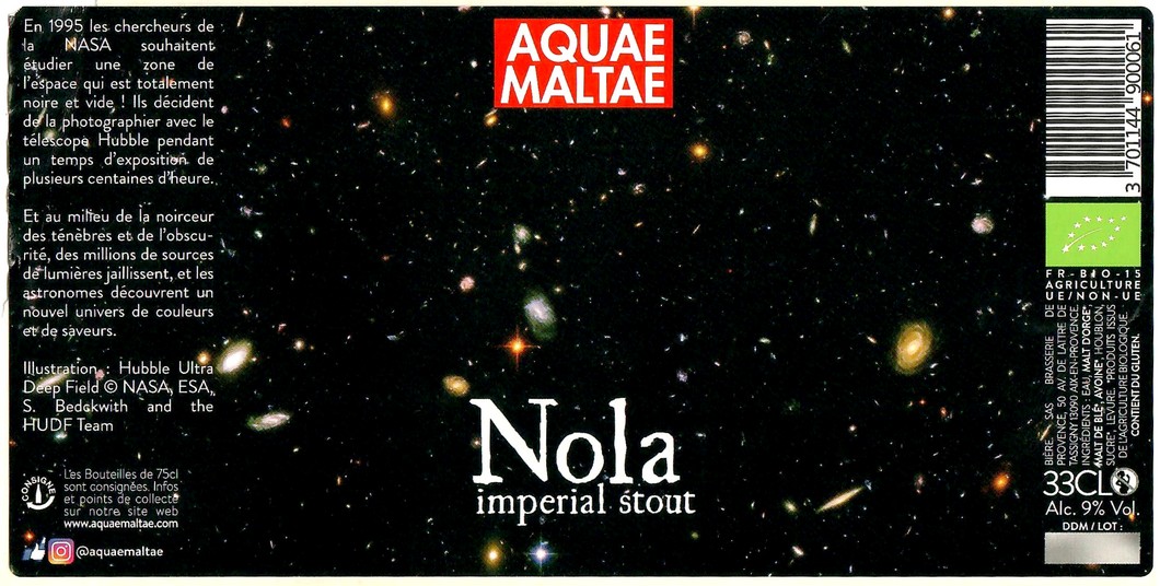 Etiquette BRASSERIE AQUAE MALTAE 36