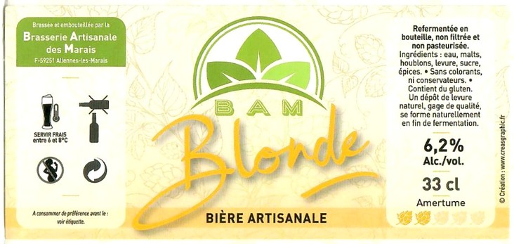 Etiquette BRASSERIE ARTISANALE DES MARAIS 03