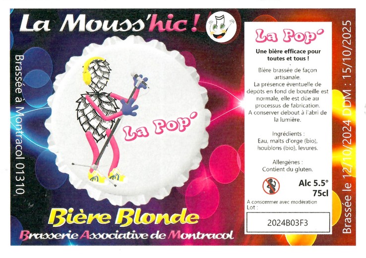 Etiquette BRASSERIE ASSOCIATIVE DE MONTRACOL 01