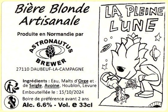 Etiquette BRASSERIE ASTRONAUTUS 44