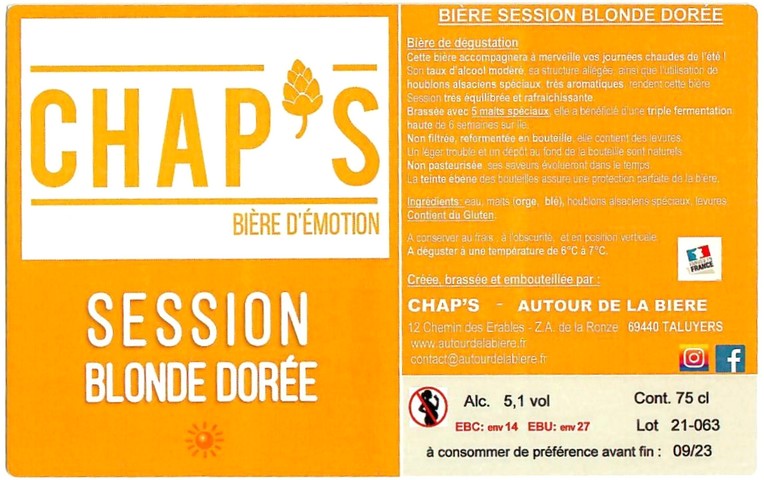 Etiquette BRASSERIE AUTOUR DE LA BIERE 14