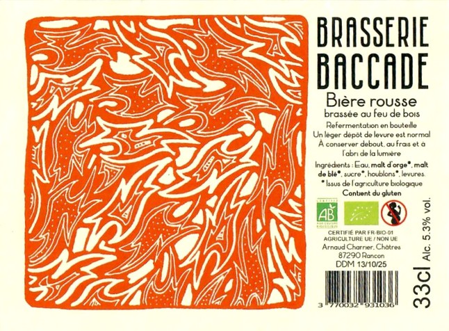 Etiquette BRASSERIE BACCADE 19