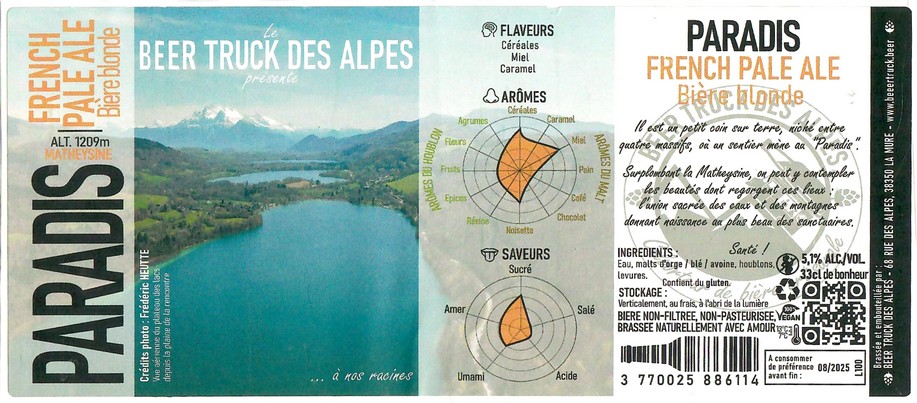 Etiquette BRASSERIE BEER TRUCK DES ALPES 03