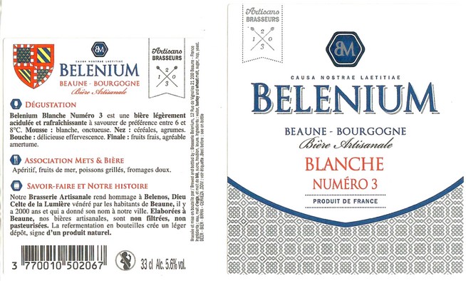 Etiquette BRASSERIE BELENIUM 40