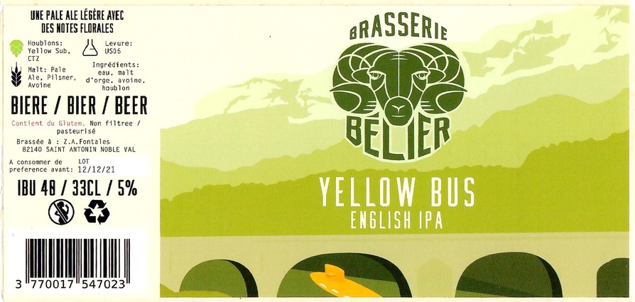 Etiquette BRASSERIE BELIER 23