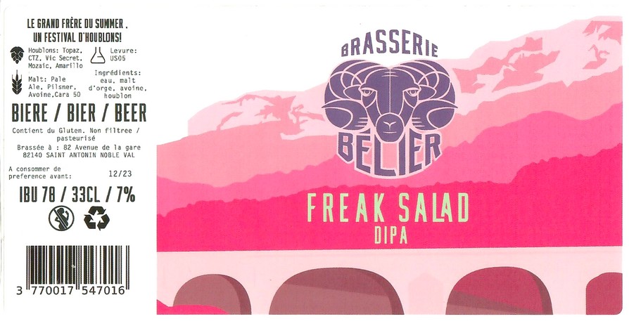 Etiquette BRASSERIE BELIER 28