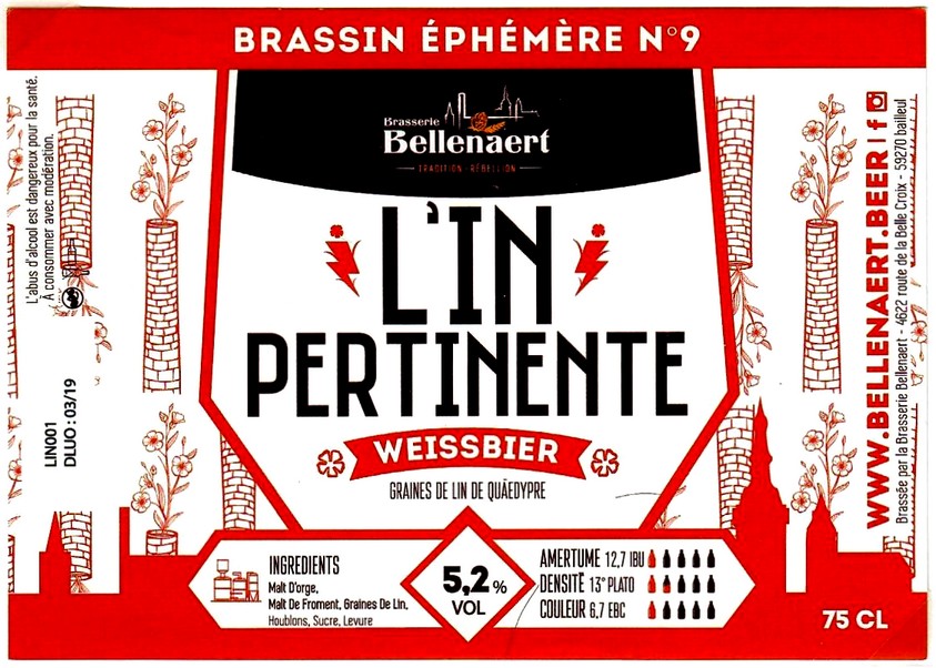 etiquette BRASSERIE BELLENAERT 11