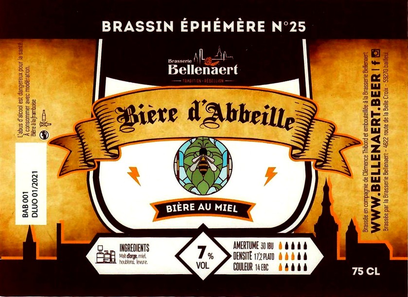 etiquette BRASSERIE BELLENAERT 118