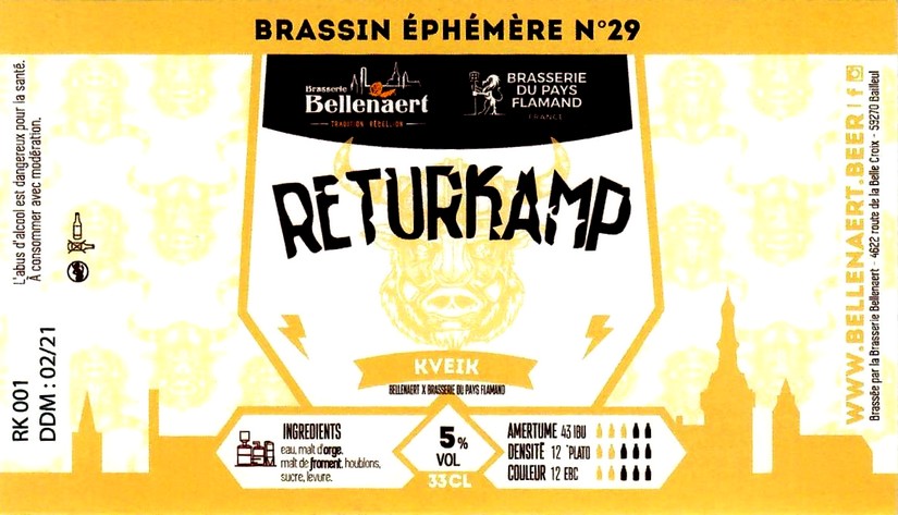 etiquette BRASSERIE BELLENAERT 138