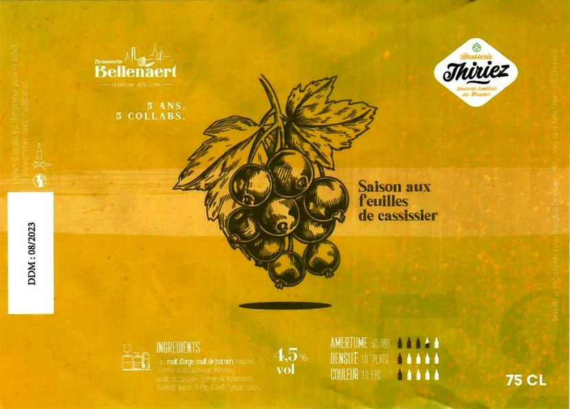 Etiquette BRASSERIE BELLENAERT 178