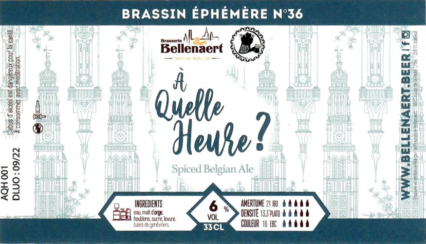 Etiquette BRASSERIE BELLENAERT 208