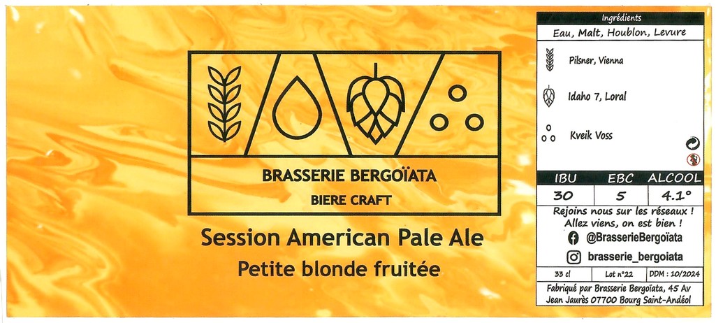 Etiquette BRASSERIE BERGOIATA 04