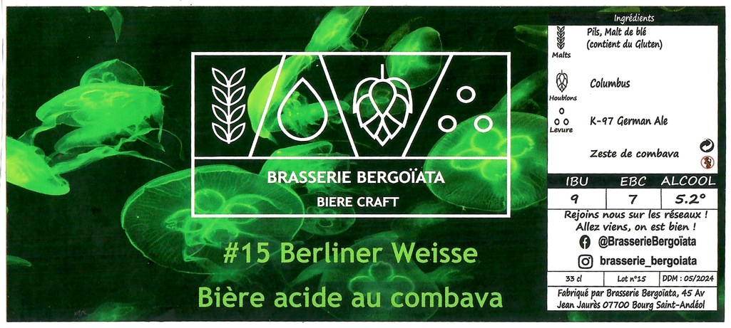 Etiquette BRASSERIE BERGOIATA 15