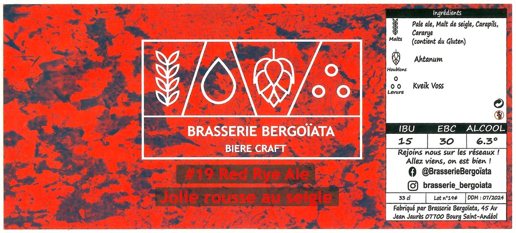Etiquette BRASSERIE BERGOIATA 17