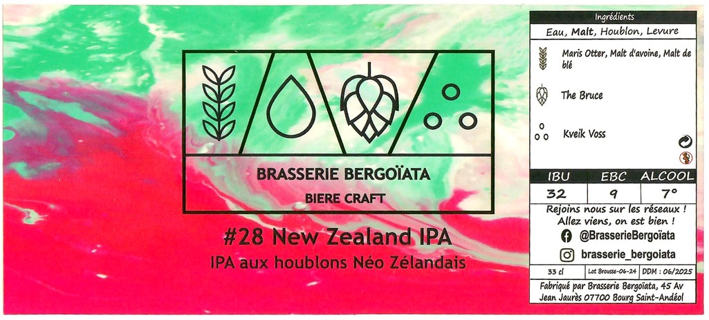 Etiquette BRASSERIE BERGOIATA 21