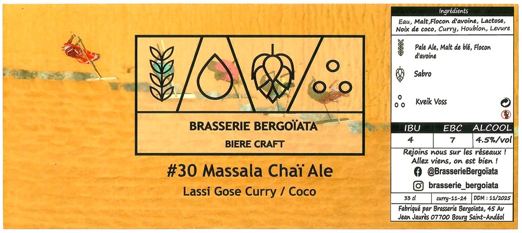 Etiquette BRASSERIE BERGOIATA 23