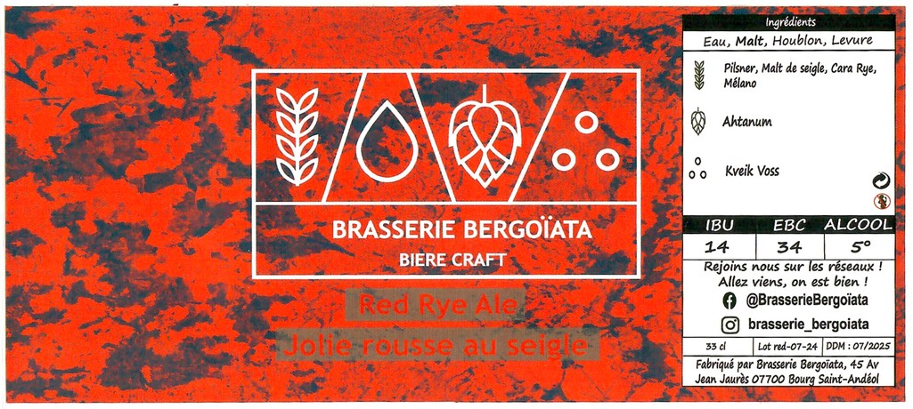 Etiquette BRASSERIE BERGOIATA 27