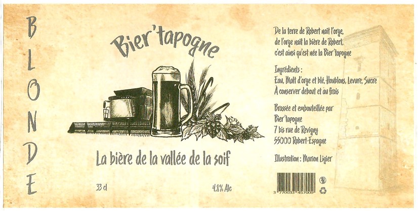 Etiquette BRASSERIE BIER'TAPOGNE 02