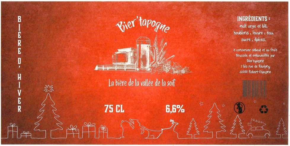 Etiquette BRASSERIE BIER'TAPOGNE 13