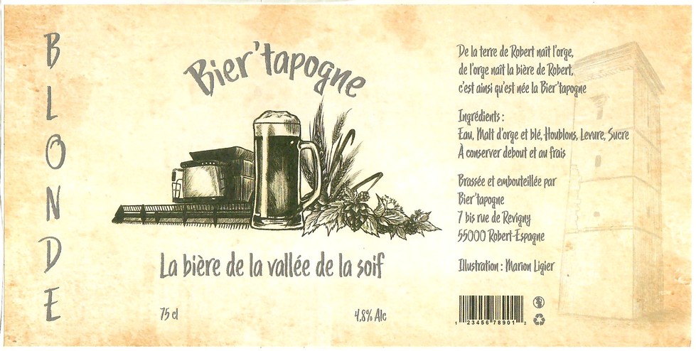 Etiquette BRASSERIE BIER'TAPOGNE 14