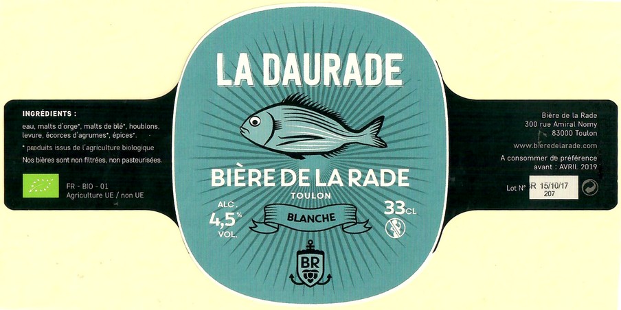 Etiquette BRASSERIE BIERE DE LA RADE 01