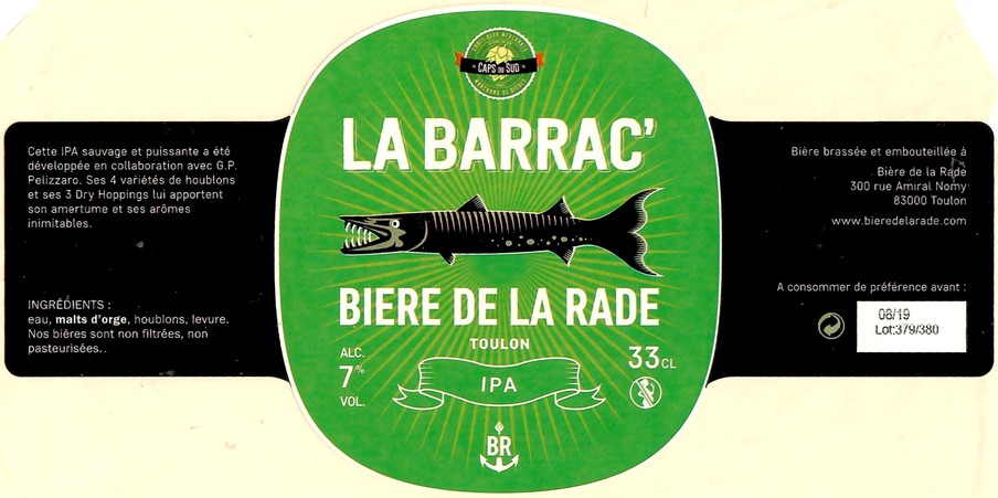 Etiquette BRASSERIE BIERE DE LA RADE 03