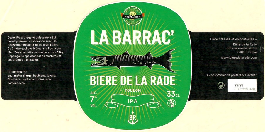 Etiquette BRASSERIE BIERE DE LA RADE 06